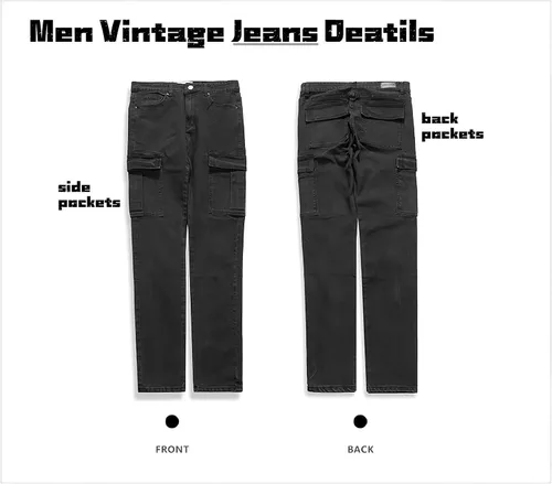Miniatura 5 de Pantete Pantalones de mezclilla ajustados para hombre, 7 bolsillos, elásticos, pantalones de mezclilla ajustados Nova Fashion
