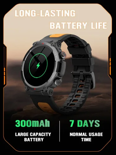 Miniatura 4 de Loluka Relojes inteligentes militares para hombres, reloj inteligente táctico, responder llamadas, monitor de frecuencia cardíaca, rastreador