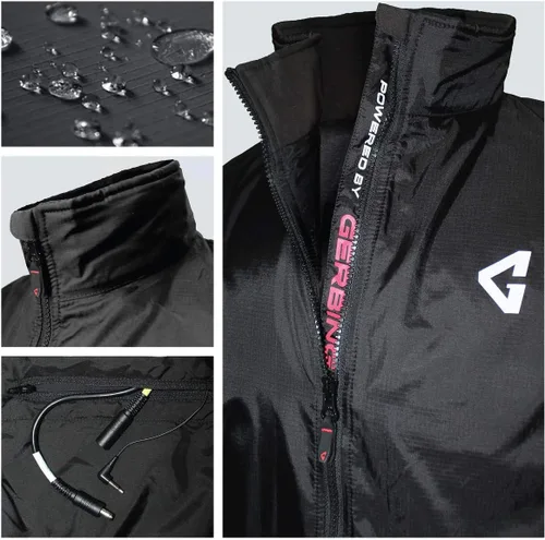 Miniatura 5 de Gerbing - Forro térmico para chaqueta, 12 V, para motocicleta - Equipo de 7 zonas de calor