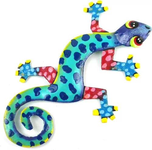 Miniatura 10 de Placa, modelo Gecko, de metal reciclado para la pared, Metal, 8 pulgadas Florida