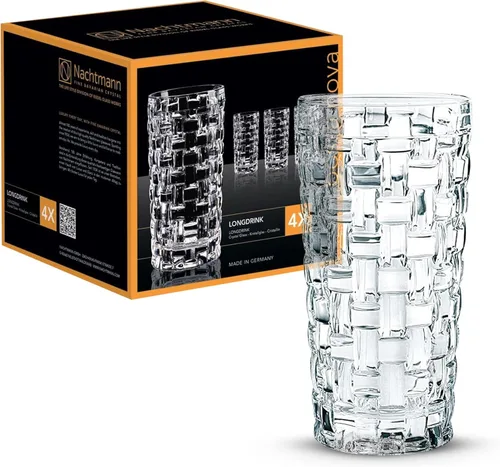 Nachtmann Dancing Stars Bossa Nova Collection - Juego de 4 vasos de cristal transparente, para cócteles y bebidas frías, 14 onzas, apto para
