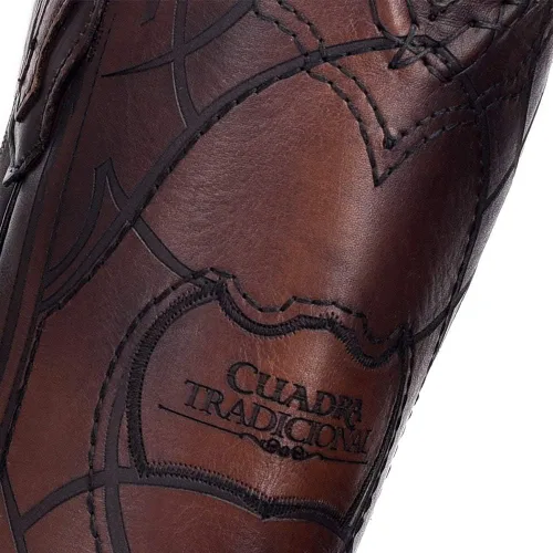 Miniatura 8 de Cuadra Botas occidentales para hombre en cuero genuino marrón, Metálico, marrón