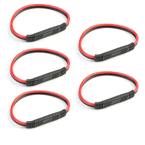 Miniatura 10 de Paquete de 5 arneses de cables de desconexión rápida polarizados de calibre 10 de 2 pines, conector SAE, cable de conexión tipo bala