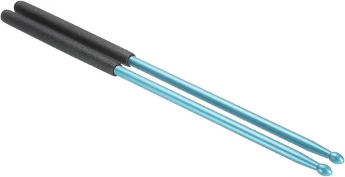 Miniatura 10 de PATIKIL Baquetas de metal 5A antideslizante para tambor de jazz batería electrónica instrumento musical percusión rosa rojo 1 par