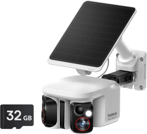 Miniatura 10 de Baseus X1 Pro Cámara de seguridad solar de doble seguimiento inalámbrica para exteriores, cámaras AI duales 3K, panorámica de 300°
