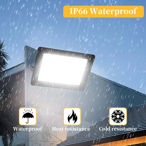 Miniatura 4 de Paquete de 4 luces de inundación LED de 100 W, luces de seguridad superbrillantes de 11000 LM, luz de inundación impermeable IP66 para exteriores