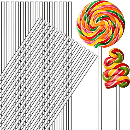 Miniatura 10 de Zopeal 200 palitos de piruleta acrílicos transparentes para decoración de tartas, dulces, cupcakes, palitos para boda, chocolate, galletas, postres