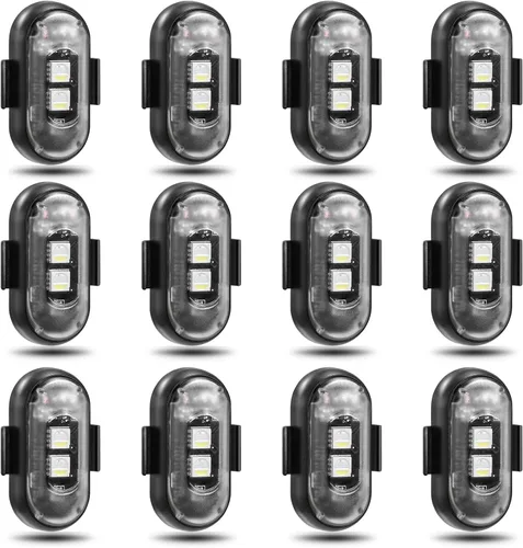 Miniatura 10 de 8PCS Luces Estroboscópicas LED Inalámbricas, Halloween 8 Colores Luces Estroboscópicas Inalámbricas con Control Remoto, IP65 Impermeable Recargable