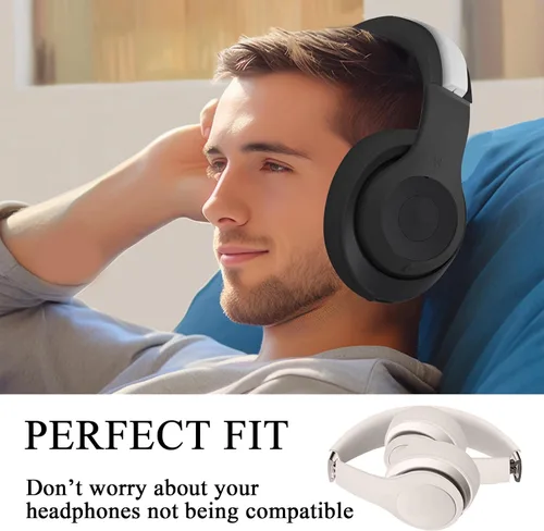 Miniatura 6 de Adhiper【3 en 1】 Funda de silicona Studio Pro, cubierta antiarañazos para la diadema/almohadillas/carcasa para auriculares Beats Studio Pro, Negro