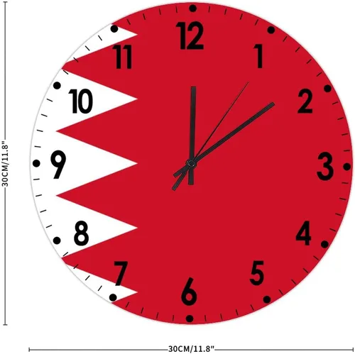 Miniatura 856 de Cheyan Reloj de pared con bandera de Canadá de 12 pulgadas, silencioso, sin tictac, de PVC, funciona con pilas, reloj redondo decorativo, regalo