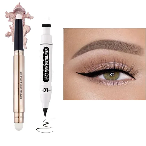 Juego de sellos de sombra de ojos en barra y alas en crema, regalo del día de la madre, lápiz de sombra de ojos rosa nude, lápiz de sombra de ojos y