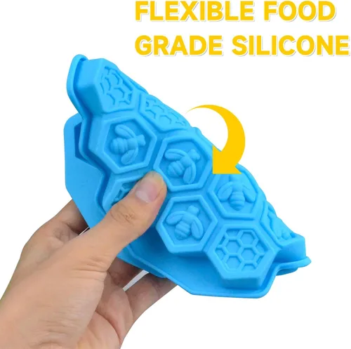 Miniatura 3 de 3 piezas de moldes de silicona de panal de abeja, XJMWXHFC moldes de chocolate de 19 cavidades, moldes de silicona de grado alimenticio