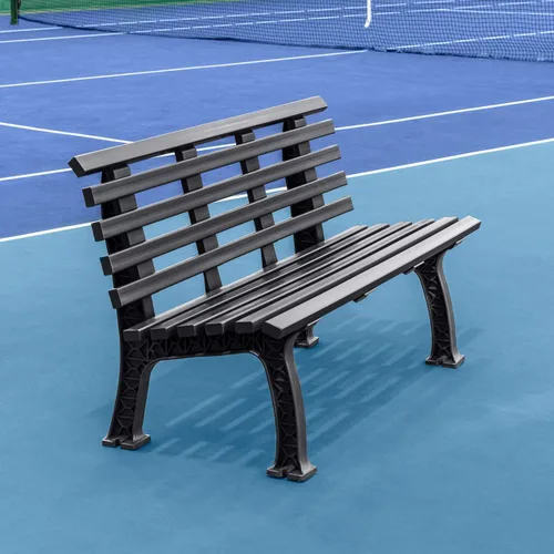 Miniatura 2 de Vermont Banco de cancha de tenis - 3 y 4 plazas Estándar o sin respaldo (estándar, negro, 3 plazas)