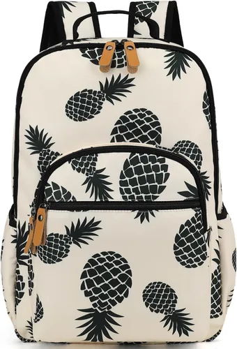 Miniatura 60 de Leaper Mochila para laptop para mujer: linda mochila floral para escuela, universidad, viajes, trabajo, mochila ligera para niños, Negro margarita