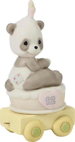 Miniatura 2 de Precious Moments Tren de Cumpleaños Panda, Edad 12, Da una Sonrisa y Deja que Comience la Diversión, Regalo de Cumpleaños para Niños y Niñas de 12