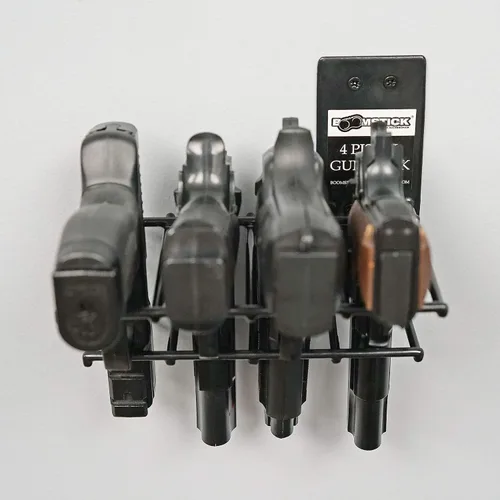 Miniatura 5 de BOOMSTICK Estante de montaje en pared para pistola con revestimiento de vinilo negro