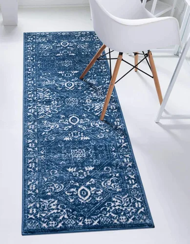 Miniatura 16 de Unique Loom Boston Collection - Alfombra de área con medallón (3 pies 3 pulgadas, redonda, blanco/gris)