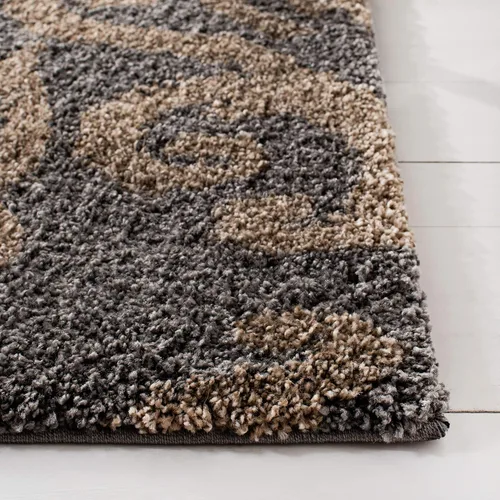 Miniatura 3 de Safavieh Florida Shag Collection SG462-1113 Alfombra afelpada de pasillo, crema y beige., Polipropileno, Crema / Beige