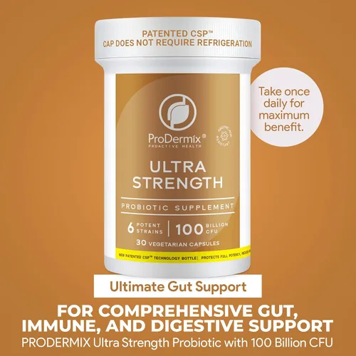 Miniatura 3 de Probiótico ultra fuerte para hombres y mujeres que apoya la salud intestinal, inmunológica, digestiva y del colon, 6 cepas potentes, 100 mil