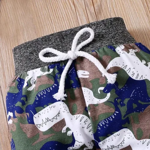 Miniatura 5 de FOCICI Ropa de bebé para niños pequeños trajes de primavera e invierno sudadera con capucha con bolsillo pantalones de dinosaurio