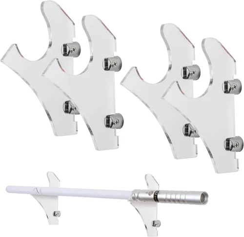 Miniatura 2 de Soporte de pared para sable de luz: acrílico de 0.236 in de grosor, capaz de soportar 30 libras, utilizado para exhibición de sables de luz