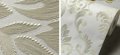 Miniatura 3 de Q QIHANG Papel tapiz 3D de damasco europeo sin pegar, cálido para sala de bodas, dormitorio, sala de estar, fondo de TV, 1.73 pies de ancho x 32.8