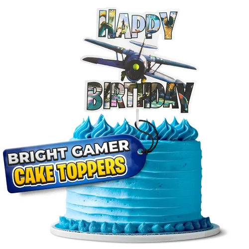 Miniatura 13 de Decoración para Tarta de Videojuego - Decoración de Tarta de Juego de Cartón Brillante para Jugadores, Diseño Llamativo, Instalación Firme y Fácil