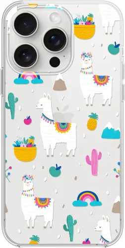 Miniatura 10 de Blingy's Funda para iPhone 15 Pro, lindo estilo de gato con patrón de flor de cerezo divertido diseño de animales de dibujos animados, funda Gato