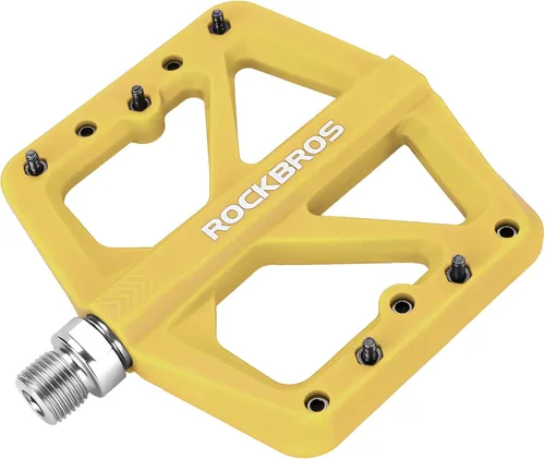 Miniatura 8 de ROCKBROS Pedales de bicicleta de montaña Pedales MTB Pedales ligeros de nailon compuesto Pedales planos de bicicleta 9/16 "DU Bearing Bike Pedales