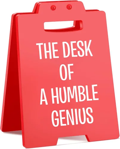 Miniatura 28 de Letrero divertido para escritorio de oficina, placa de humor con texto en inglés "Responder Desk Rates", regalo sarcástico divertido para compañeros