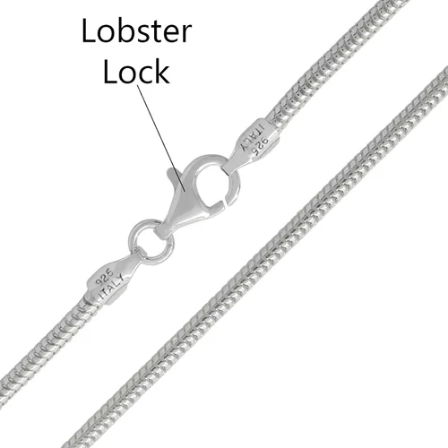 Miniatura 2 de Savlano 925 Sterling Silver Solid Italian Round Diamond Cut Flexible Snake Chain Bracelet With Gift Box For Women & Men - Made in Italy