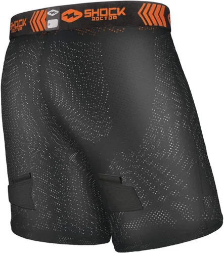 Miniatura 2 de Shock Doctor Pantalones cortos de hockey sueltos para hombre con copa BioFlex incluida, adultos, jóvenes, niños