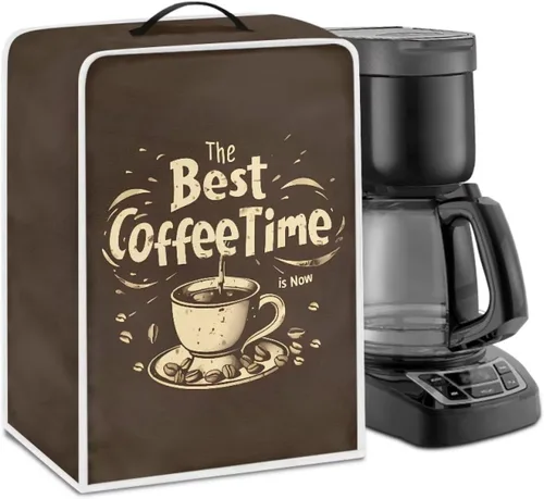 Miniatura 7 de Cubiertas para máquina de café con mango superior, resistentes a las manchas, para mezclador, compatible con la mayoría de cafeteras