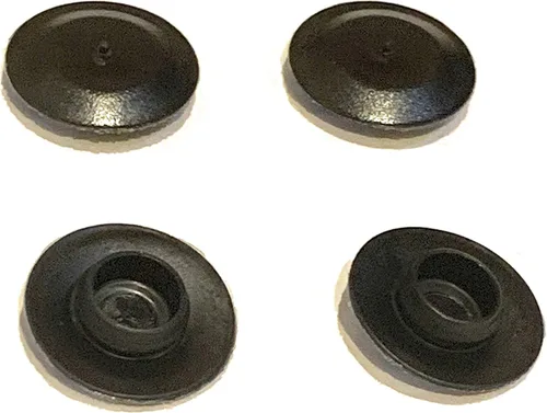 Miniatura 5 de 3/8" (0.375 inch) Cuerpo de plástico negro de montaje empotrado y tapón de agujero de chapa - Cantidad 25