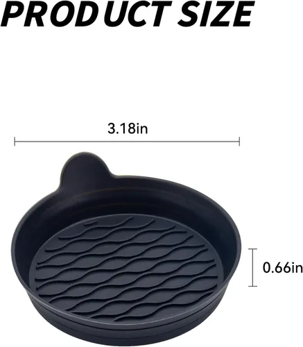 Miniatura 2 de 4 piezas posavasos para portavasos de automóvil, insertos posavasos universales de silicona antideslizante, portavasos con patrón de onda suave