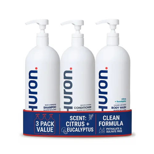 Miniatura 10 de Huron Hair Duo Juego de champú y acondicionador nutritivo para hombres Limpia, fortalece e hidrata Sin sulfatos ni parabenos, vegano