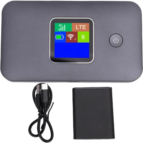 Miniatura 9 de Enrutador WiFi móvil 4G, 300Mbps 2.4G 5.8G de doble banda WiFi 6 Hotspot portátil con pantalla LCD para viajes, camping, negocios