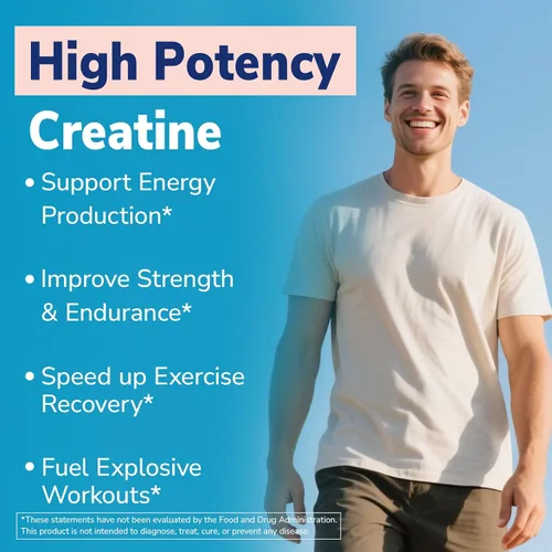 Miniatura 3 de Vitalibre Cápsula de creatina HCl, 750 mg de clorhidrato de creatina de alta absorción, resistencia, fuerza, absorción rápida, sin carga, sin