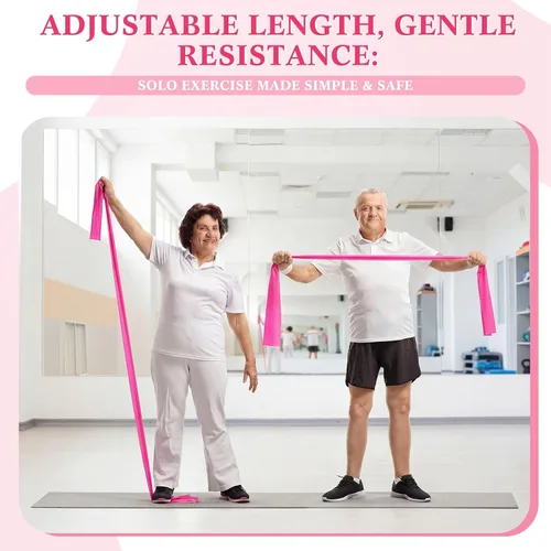 Miniatura 6 de Paquete de 3 bandas de resistencia de 8 yardas, sin látex, bandas elásticas de ejercicio para terapia física para mujeres y hombres, entrenamiento