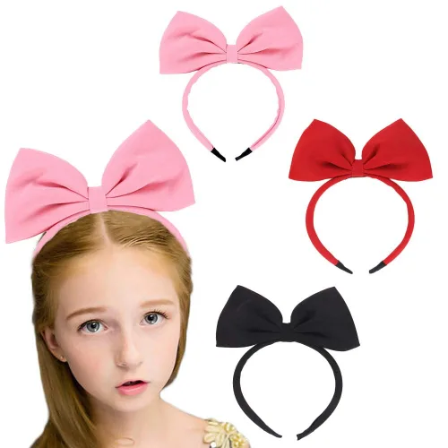 Miniatura 3 de Diademas con lazos grandes para mujer, diadema con lazo para el pelo para mujeres y niñas, aro de pelo con lazo, cumpleaños, Halloween, Navidad