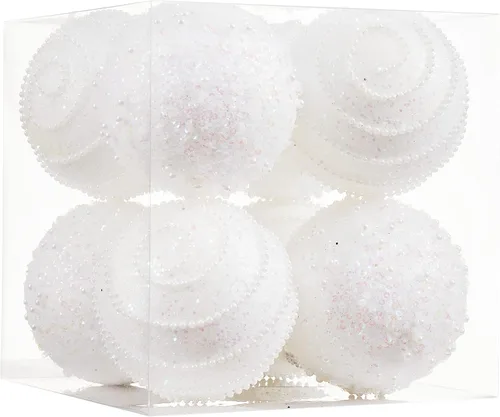 Miniatura 11 de Adornos de Bolas de Navidad Negras, Decoraciones de Bolas de Navidad de Plástico Irrompible Colgantes con Perlas para Fiestas Navideñas
