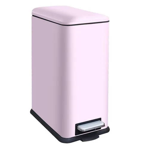 Miniatura 27 de Cubo de basura pequeño para baño con tapa, cubo de basura de 1.3 galones con cubo interior extraíble, cubo de basura delgado con tapa de cierre