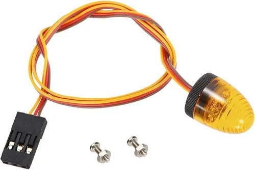 Miniatura 20 de LED Strobing Luz intermitente giratoria 0.354x0.591 in Lámpara para RC Modelo Policía Bomberos Ambulancia Coche Camión Iluminación (amarillo)