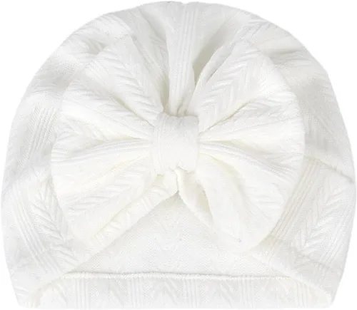 Miniatura 45 de Gorro de punto para bebé con lazos lindos turbante para envolver el sombrero (MZ6)