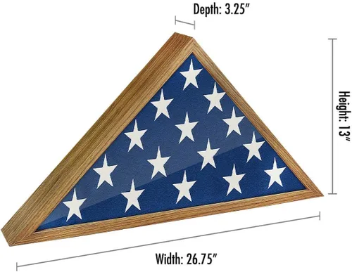 Miniatura 2 de Americanflat Vitrina grande de bandera – Se adapta a banderas de entierro plegadas de 5 x 9.5 pies – Colección Silhouette – Caja de exhibición
