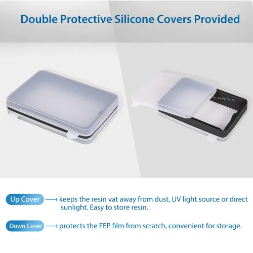 Miniatura 2 de Sovol Cubeta de Resina para Impresora 3D de Aluminio Anodizado con Película FEP y Anillo de Acero Preinstalado, Tanque de Resina con Marco de Metal