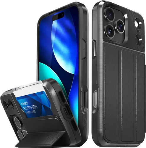 Miniatura 80 de VENA vCommute Funda tipo cartera compatible con Apple iPhone 14 (15.5 cm), funda de cuero con tapa plegable, tarjetero con función de soporte