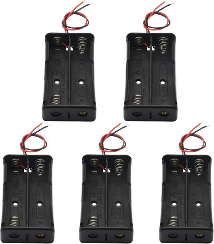 Clip de batería 18650, 2 ranuras 3.7 V, caja de almacenamiento de batería DIY en serie YOUCHENG para batería 18650 con cable de conexión (paquete de