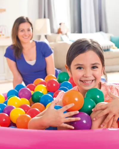Miniatura 2 de 100 bolas de plástico multicolores Intex 3 1/8 pulgadas Fun Ballz, para edades 2 ó +
