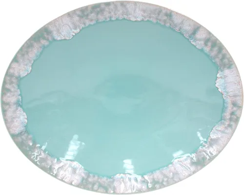 Miniatura 10 de Casafina Plato de cerámica de cerámica de 11 pulgadas, colección Taormina, aguamarina, apto para microondas y lavavajillas, acristalamiento seguro